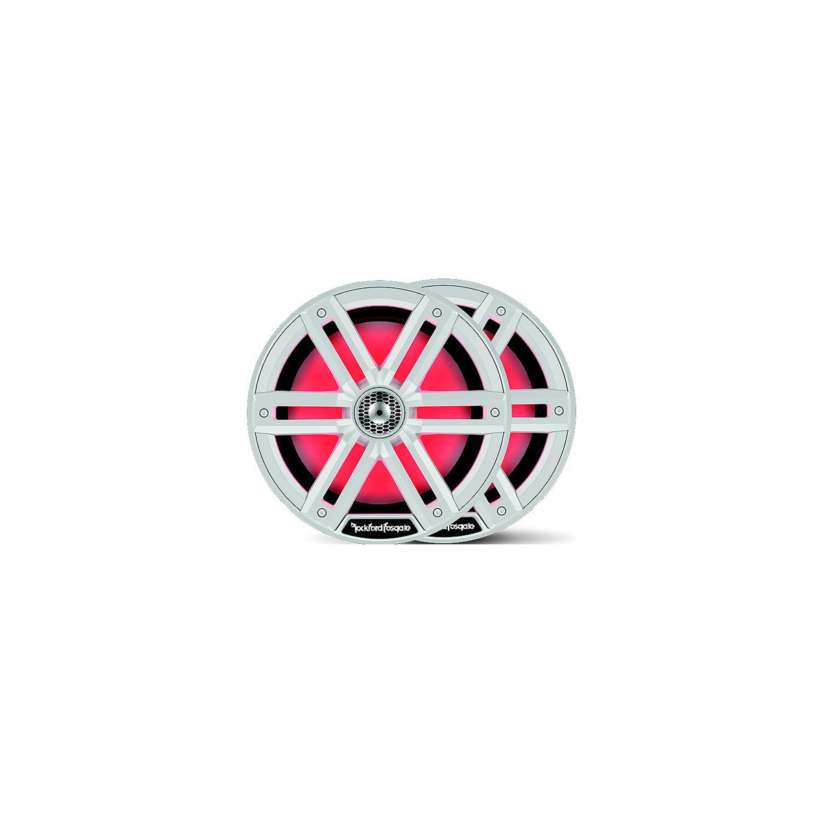 Rockford Fosgate M28 Color Optixâ„¢ Marine 2-Way Speakers, 8" White / Stainless -Modern Boat Sales & Service