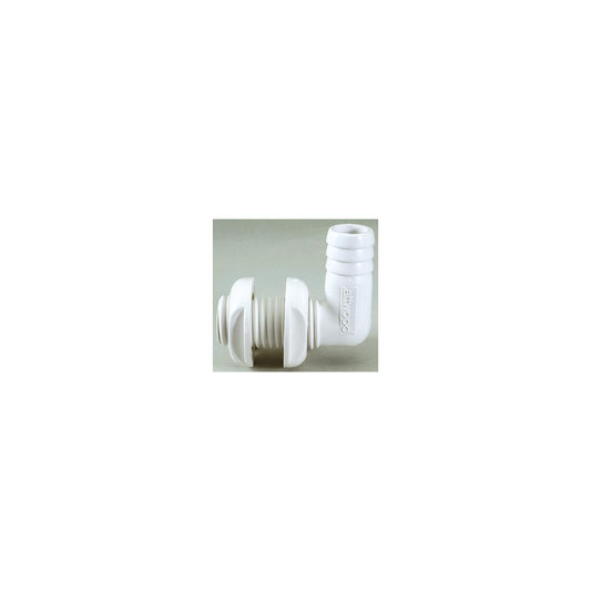 Attwood Thru Hull Connector For Hose, White, 90 Degree - 3/4" -Modern Boat Sales & Service