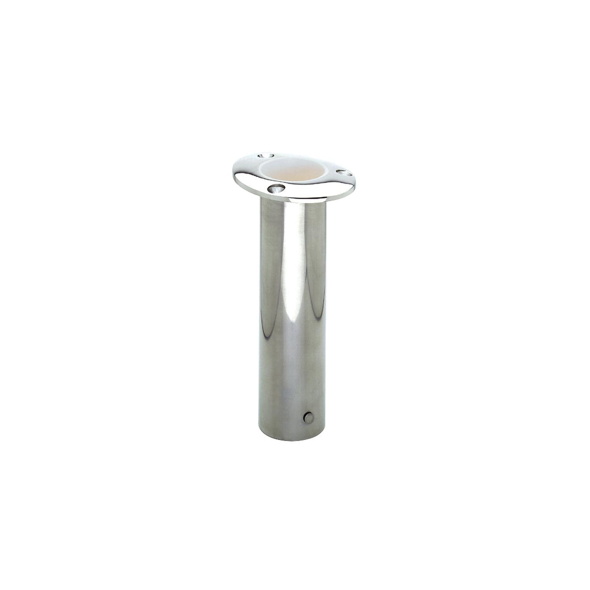 Attwood Rod Holder Flush Mount Stainless Steel 0 Degree White Open End -Modern Boat Sales & Service