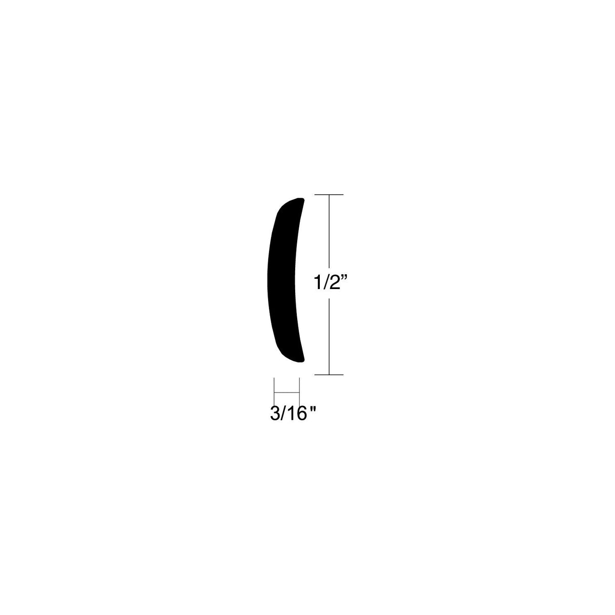 Taco A510102TAL12D Half Oval Alum 1/2 12' L -Modern Boat Sales & Service