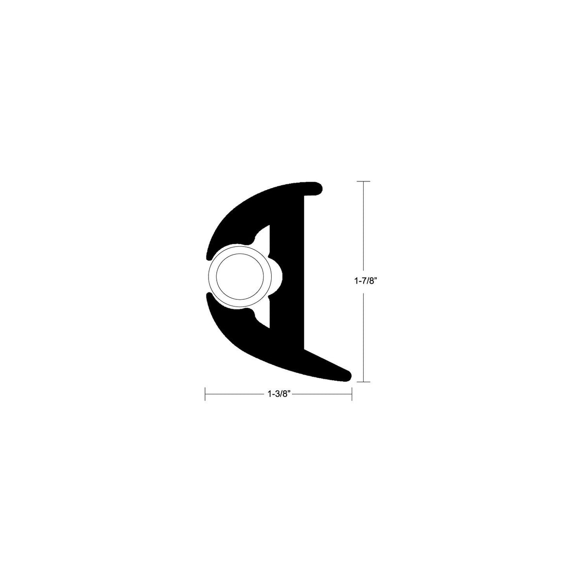Flex Vinyl Rubrail Kit 50' Black -Modern Boat Sales & Service