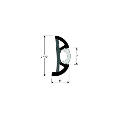 Taco V119970BKA1001 Suproflex Rub Rail Moulding Only, Large, 100', Black Default Title -Modern Boat Sales & Service