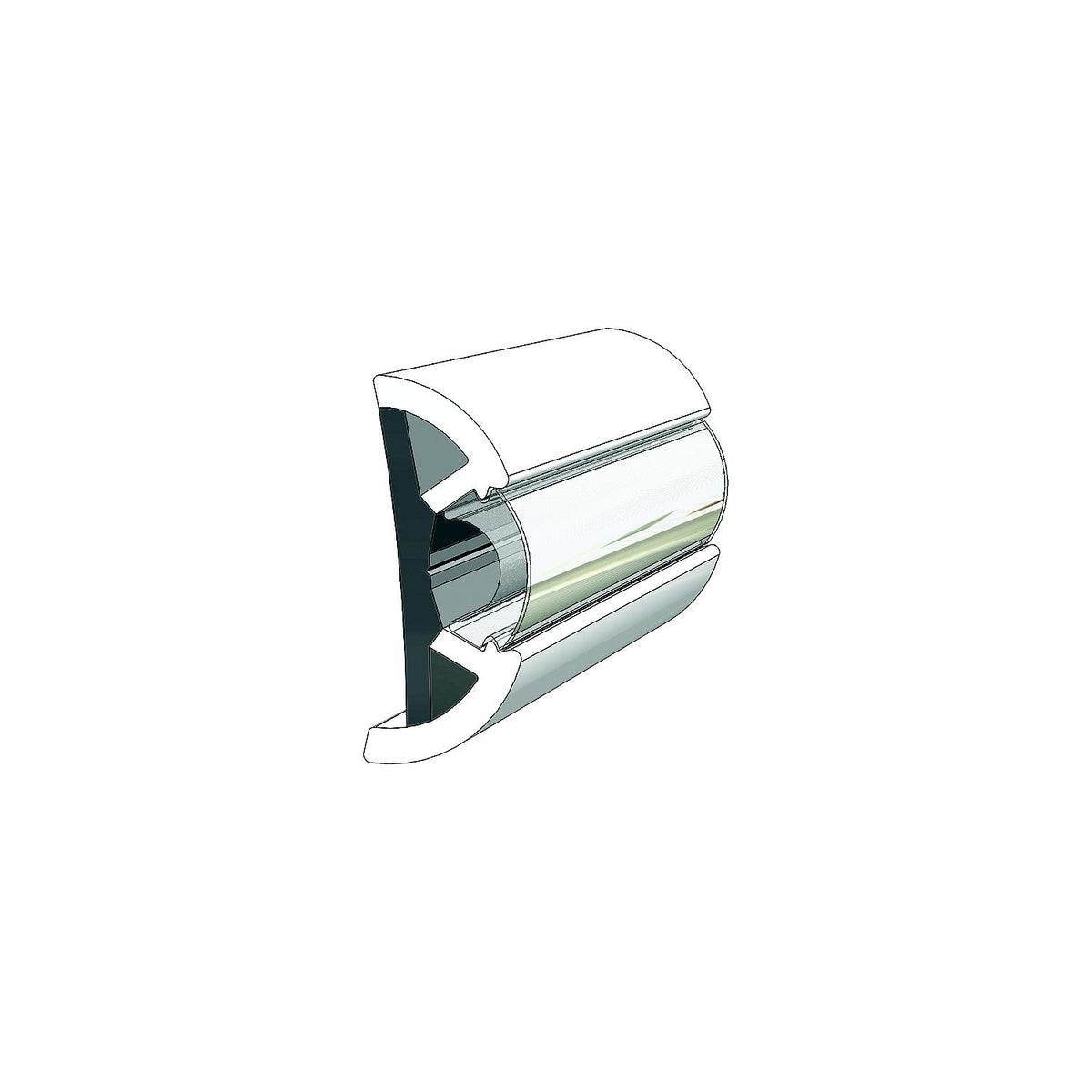 Taco V119990WCM602 Suproflex Rub Rail Kit, Medium, 60', White/Chrome Default Title -Modern Boat Sales & Service