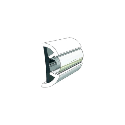 Taco V119990WCM602 Suproflex Rub Rail Kit, Medium, 60', White/Chrome Default Title -Modern Boat Sales & Service