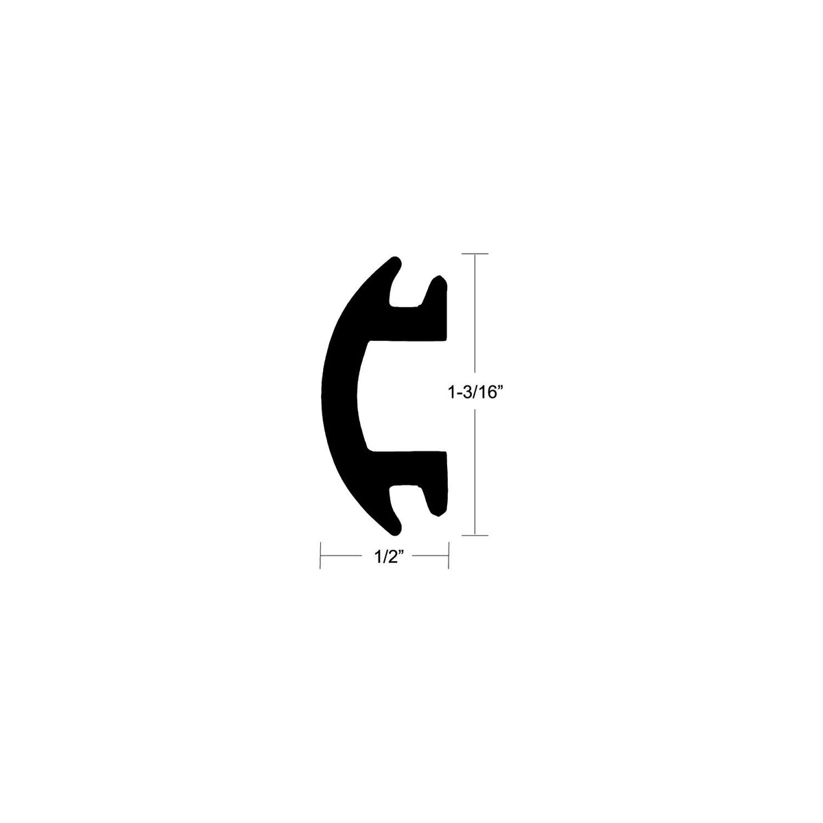 Taco V124144BKA501 Flexible Vinyl Insert, 50' Black -Modern Boat Sales & Service