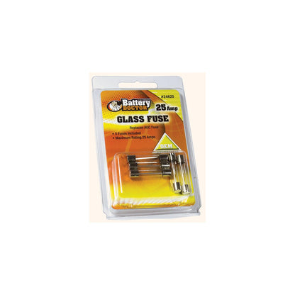 Battery Doctor AGC Glass Fuse, 25A, 5/Pk Default Title -Modern Boat Sales & Service