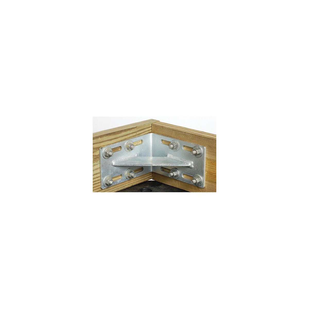 Tie Down Engineering Dock Hardware - Inside Corner 10-1/2"L x 5"H With 2-1/4" Elongated Holes and Larger Brace, Commercial Grade -Modern Boat Sales & Service