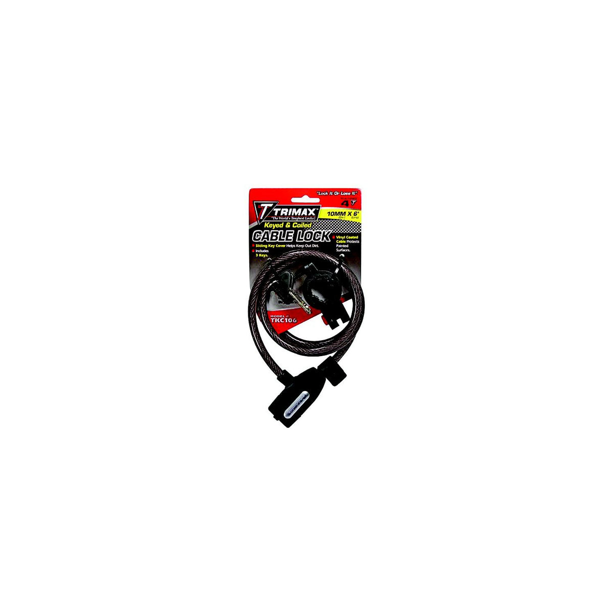Trimax TKC106 Quadra-Braid 6 x 10mm Keyed Cable Lock -Modern Boat Sales & Service