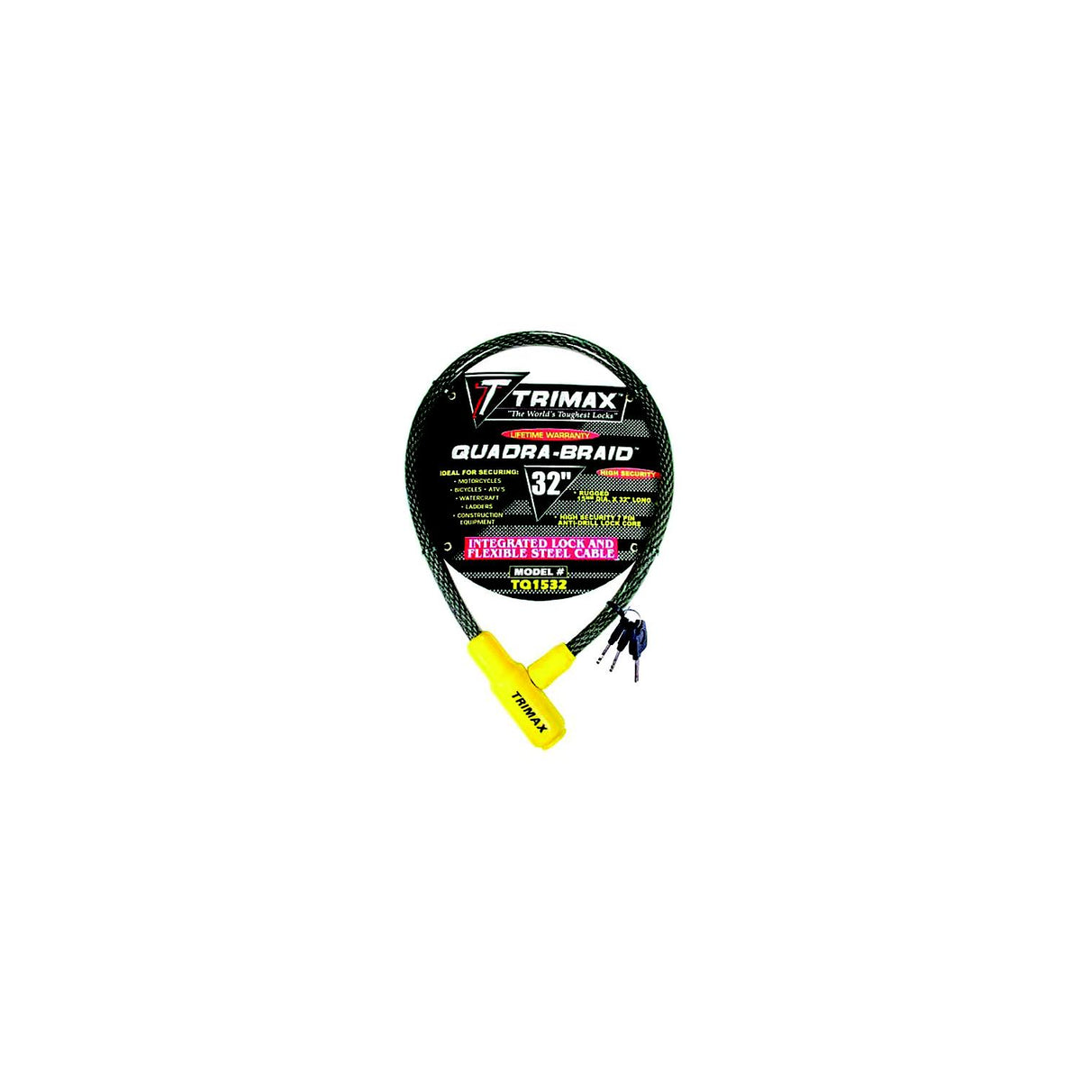 Trimax TQ1532 Quadra-Braid 32" x 15mm Integrated Cable Lock -Modern Boat Sales & Service