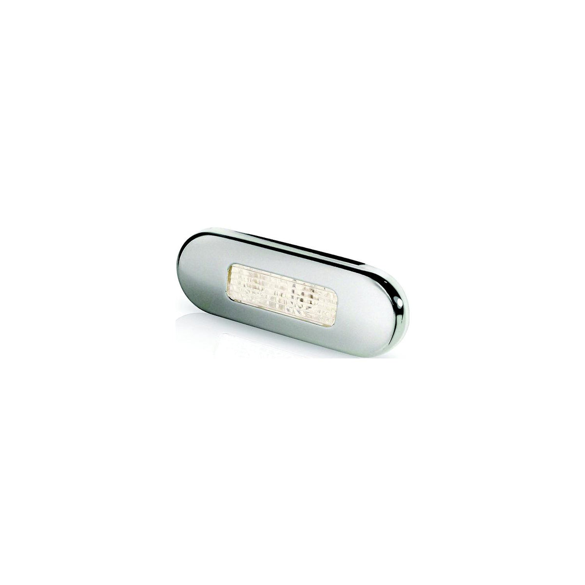Hella 980869401 Oblong LED Surface Mount Courtesy Lamp, Warm White LEDs w/SS Rim -Modern Boat Sales & Service
