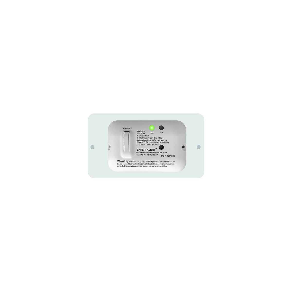 MTI Industries 85741WT 85 Series Safe-T-Alert CO/Propane Alarm, White -Modern Boat Sales & Service