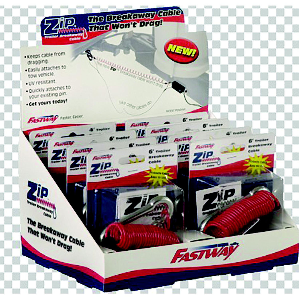 Zip Breakaway Cable & Pin Display, 8ea -Modern Boat Sales & Service