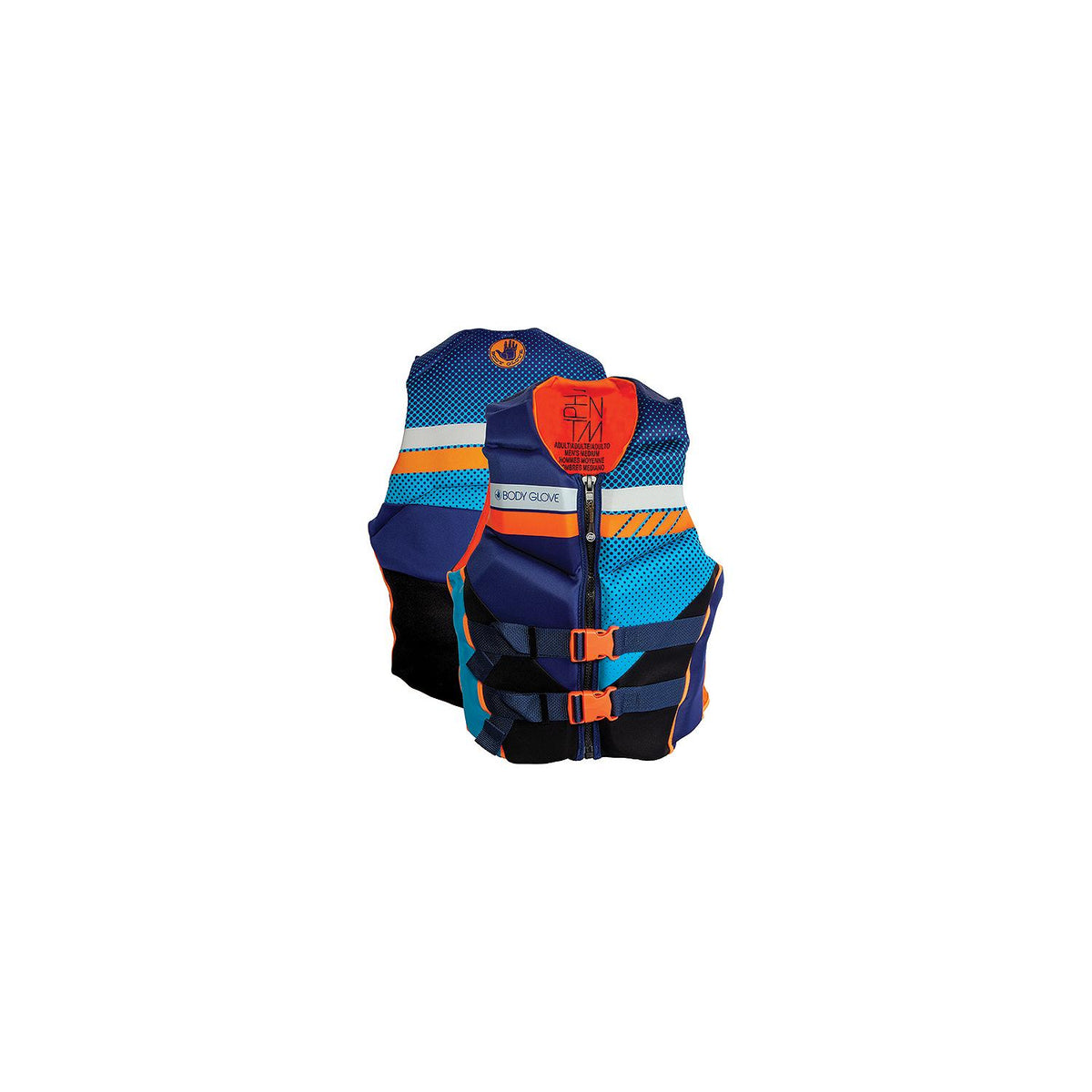Body Glove 23224BLUORGS Mens Phantom Evoprene Vest, Blue/Orange, Small -Modern Boat Sales & Service