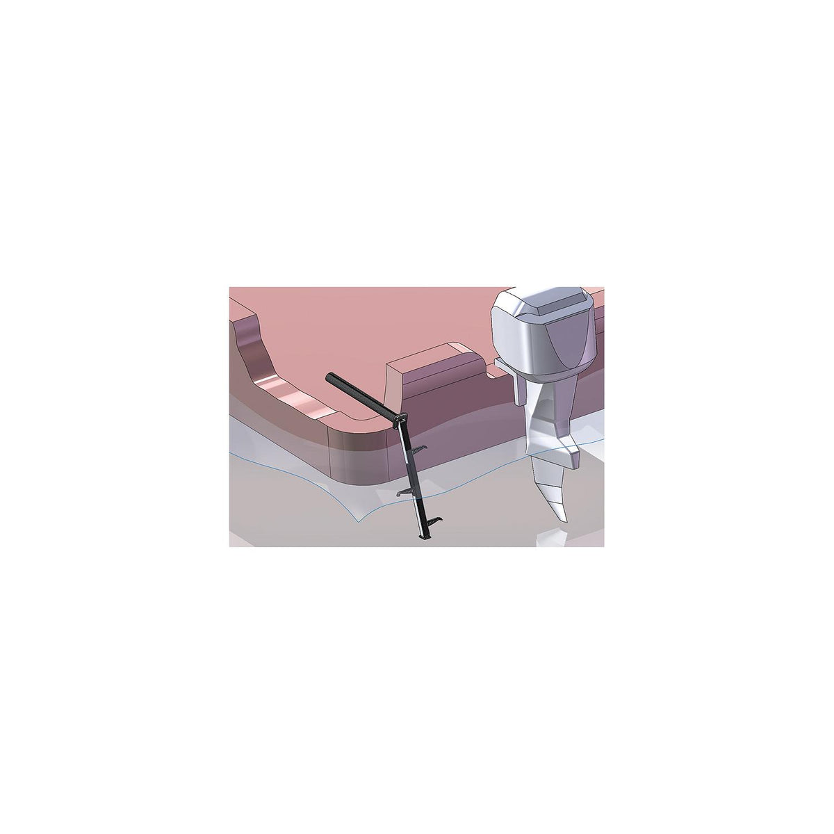 Garelick 3 Step Compact EEz-In II Transom Ladder Anodized Aluminum -Modern Boat Sales & Service