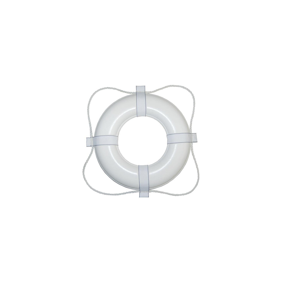 Taylor Vinyl Coated Foam Life Ring, 20" White w/White Rope, 1/case -Modern Boat Sales & Service