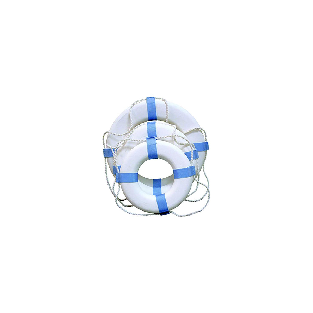 Taylor 17" Decorative Ring Buoy, White/Blue (Not a Life Saving Device) -Modern Boat Sales & Service