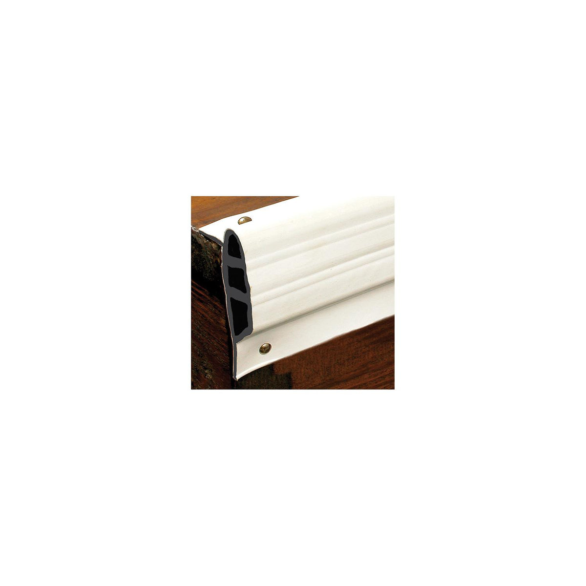 White, Medium Double Molded Vinyl Dock Edging. 10' Coil -Modern Boat Sales & Service