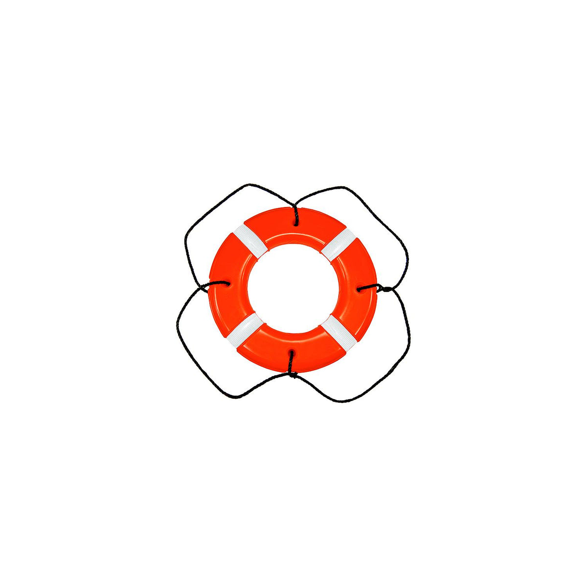 Taylor Polyethylene Hard Shell SOLAS Approved Life Ring w/Black Rope, 30" Orange -Modern Boat Sales & Service