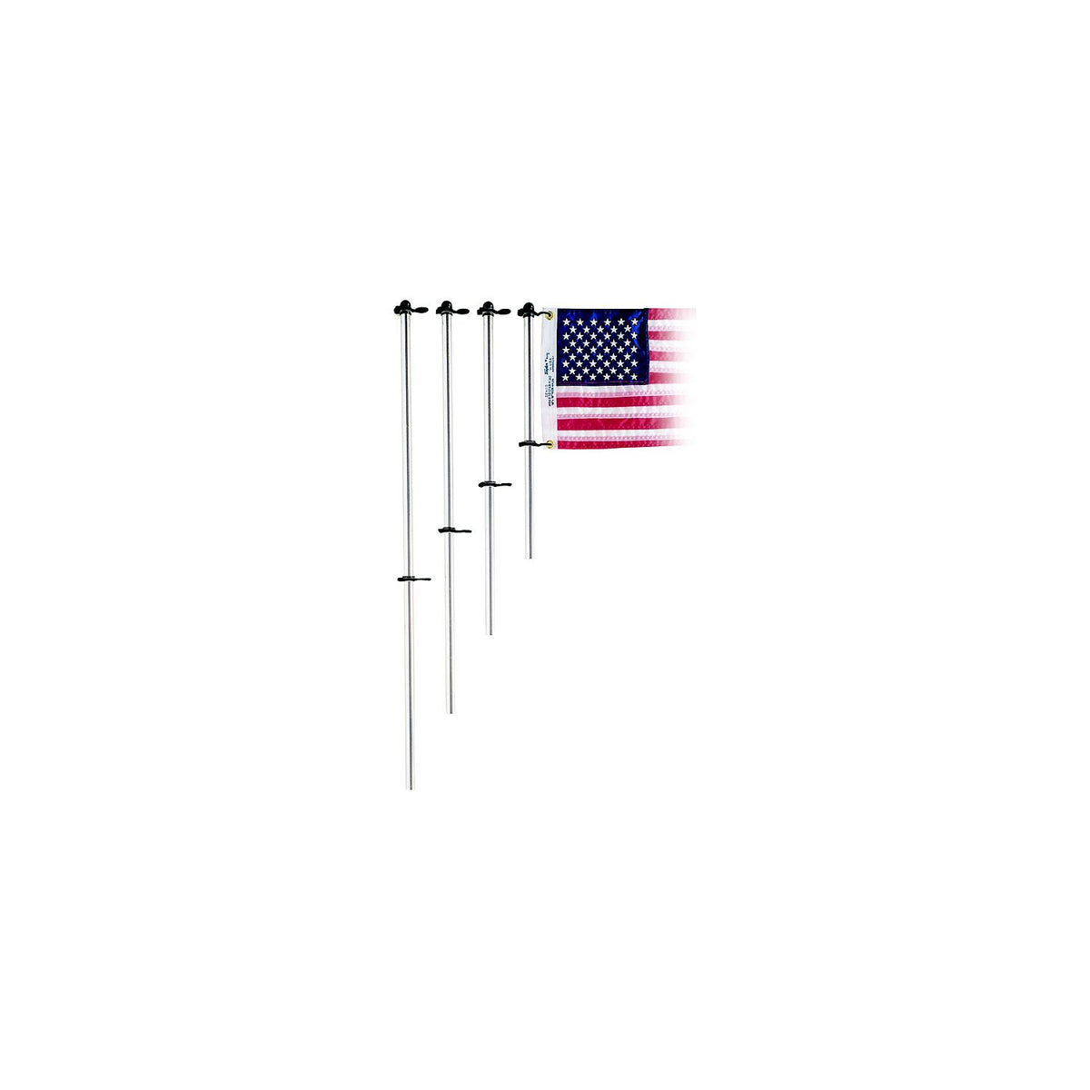 Taylor 3/4" Diameter Aluminum Flag Pole With Charlevoix Flag Clips -Modern Boat Sales & Service