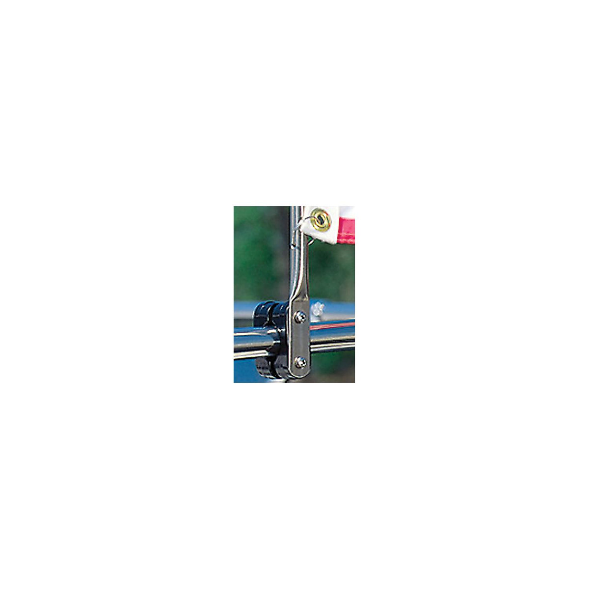 Taylor Stainless Steel Rail Mount Pulpit Staff 15" Long With Nylon Rail Clamp for 7/8" to 1-1/4" Rails Default Title -Modern Boat Sales & Service