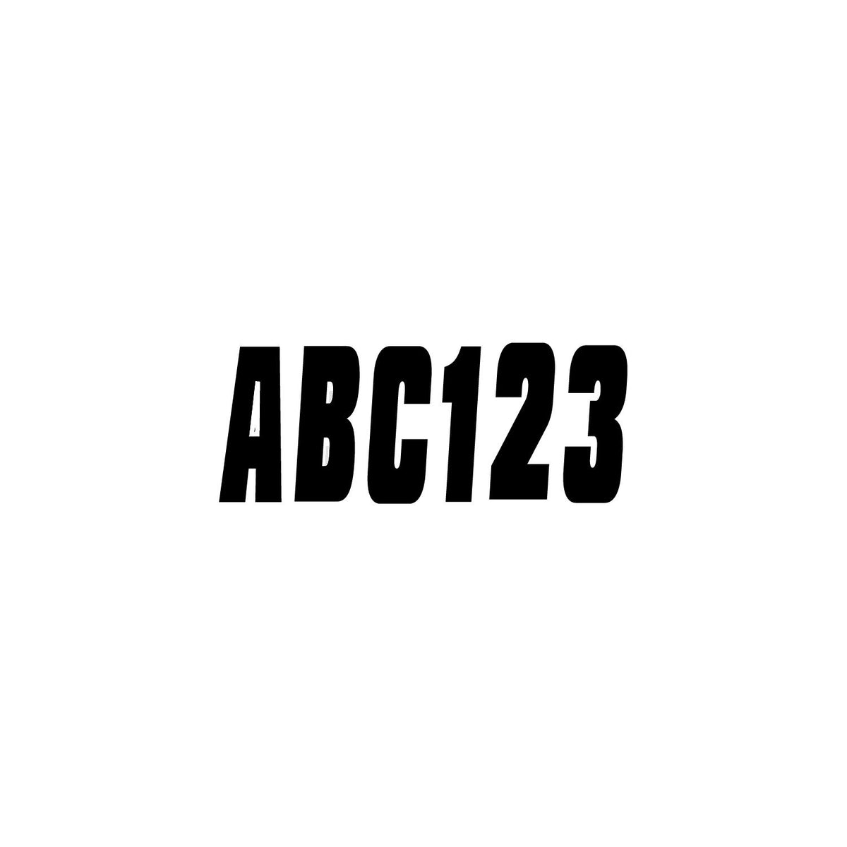 Hardline Series 350 Registration Kit, Solid Color Font (Includes 4 Sets of 3" A-Z, 0-9) -Modern Boat Sales & Service