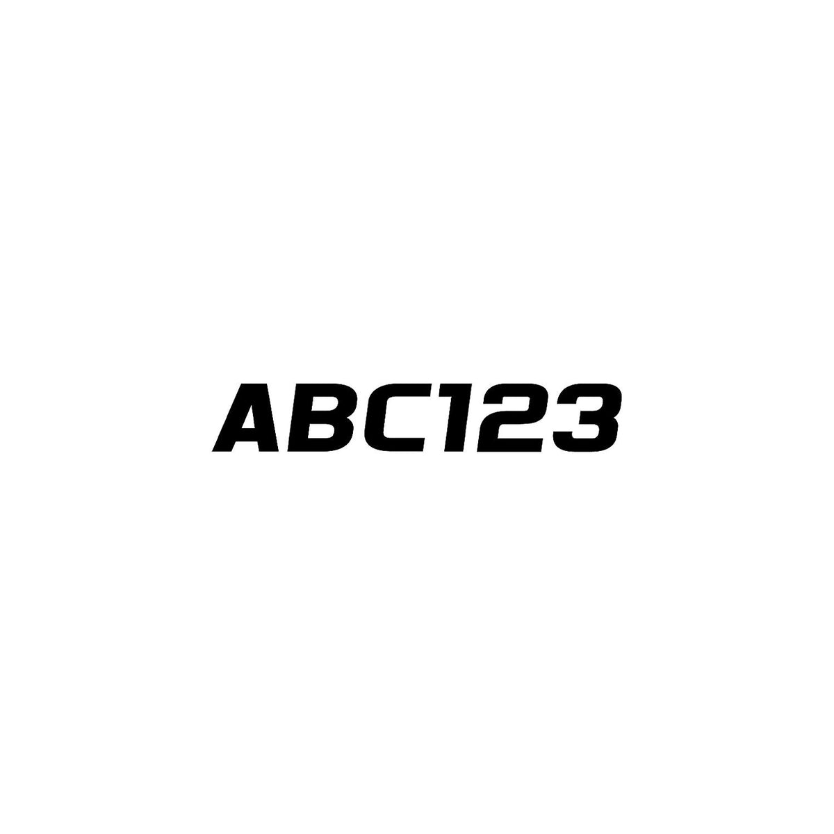 Hardline Series 700EC Registration Kit, Solid Fill Colors With Black Outlines and Slanted European Font (Includes 4 Sets of 3" A-Z, 0-9) -Modern Boat Sales & Service
