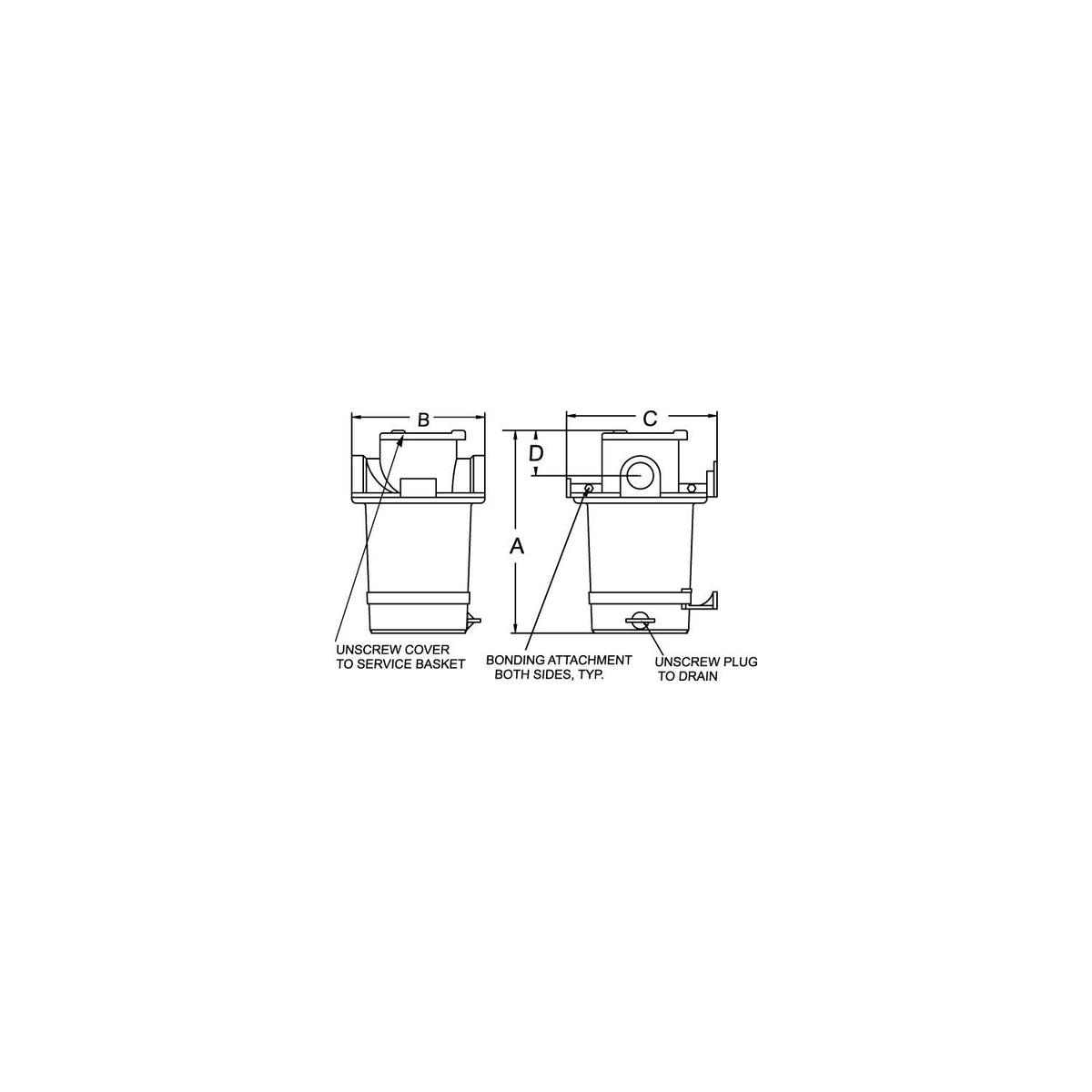 1-1/4" Strainer 304 SS Basket -Modern Boat Sales & Service
