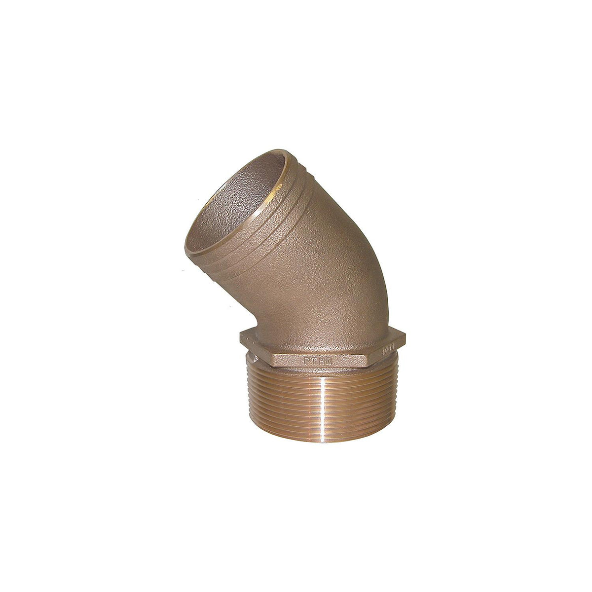 Groco PTHD Bronze Standard Flow, 45 Degree, Pipe-To-Hose Adapter With NPT Thread -Modern Boat Sales & Service