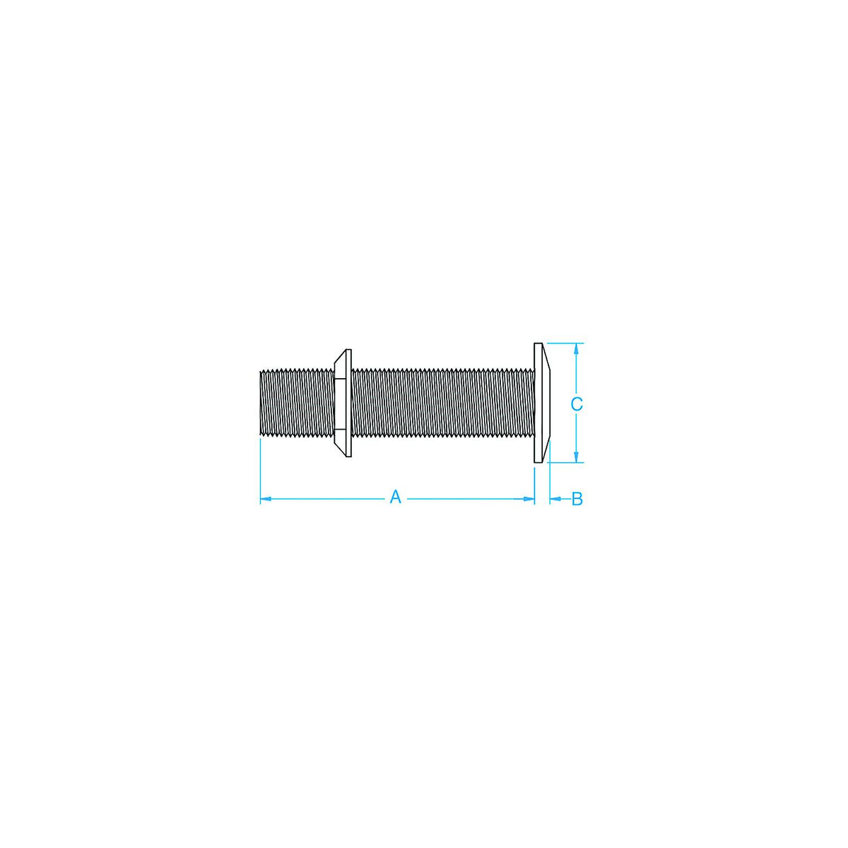 Groco THXL1250WS Stainless Steel Extra Long Thru-Hull Fittings, 1-1/4" Default Title -Modern Boat Sales & Service