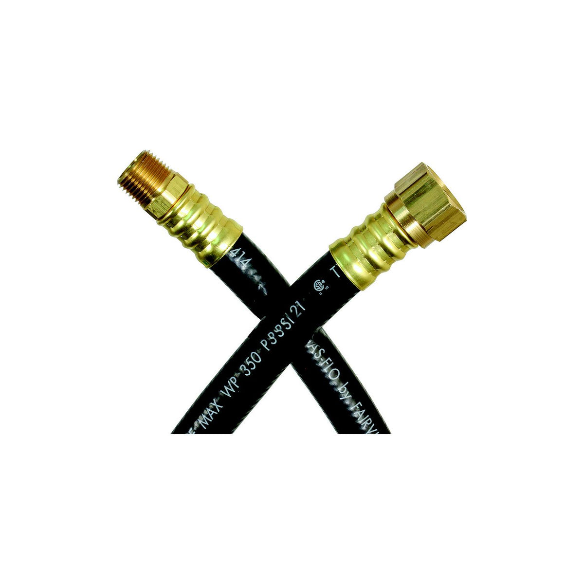 JR Products RV Rubber LP Supply Hose with 1/2" Female SAE & 3/8" Male Pipe Ends -Modern Boat Sales & Service