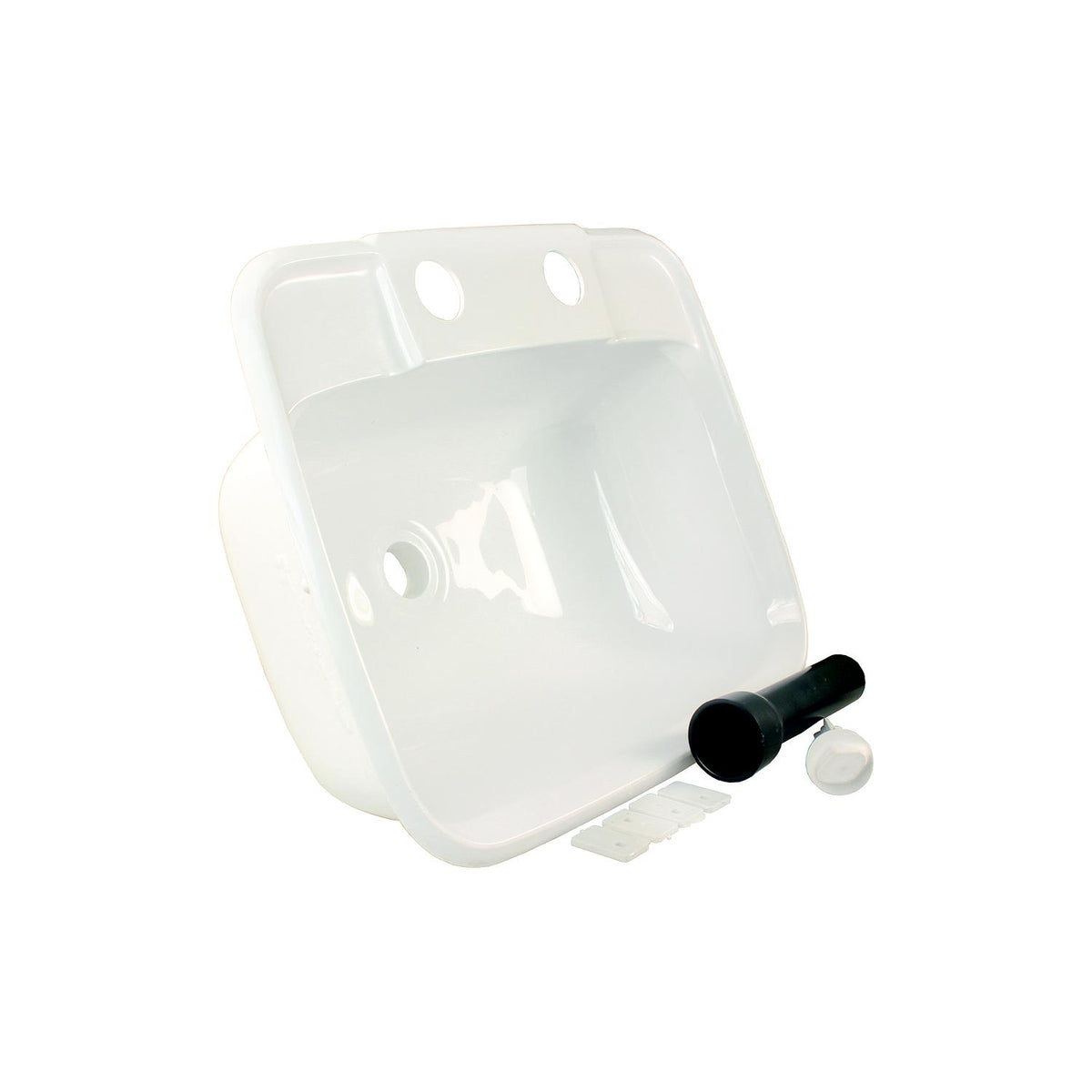 JR Products 95351 White Molded RV Lavatory Bathroom Sink -Modern Boat Sales & Service