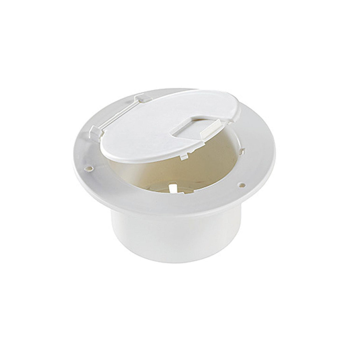 Deluxe Cable Hatch, Round, Polar White -- 5.2" x 2.6" (Replaceable Lid) -Modern Boat Sales & Service
