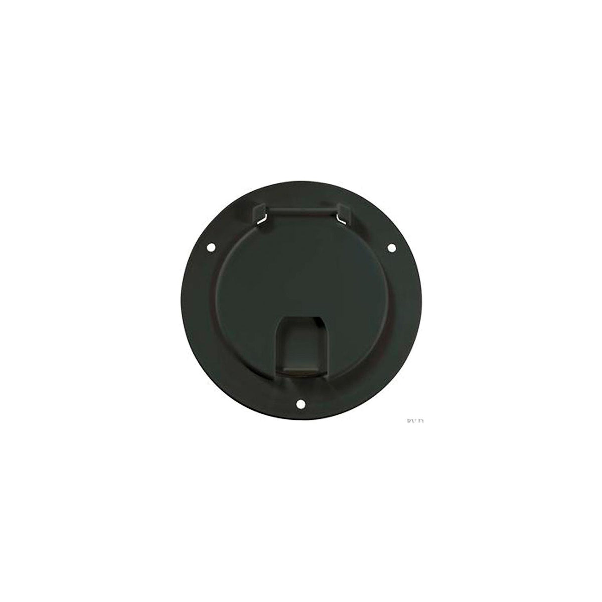 Deluxe Cable Hatch Round Black Finish-- 5.2" x 2.6" (Replaceable Lid) -Modern Boat Sales & Service