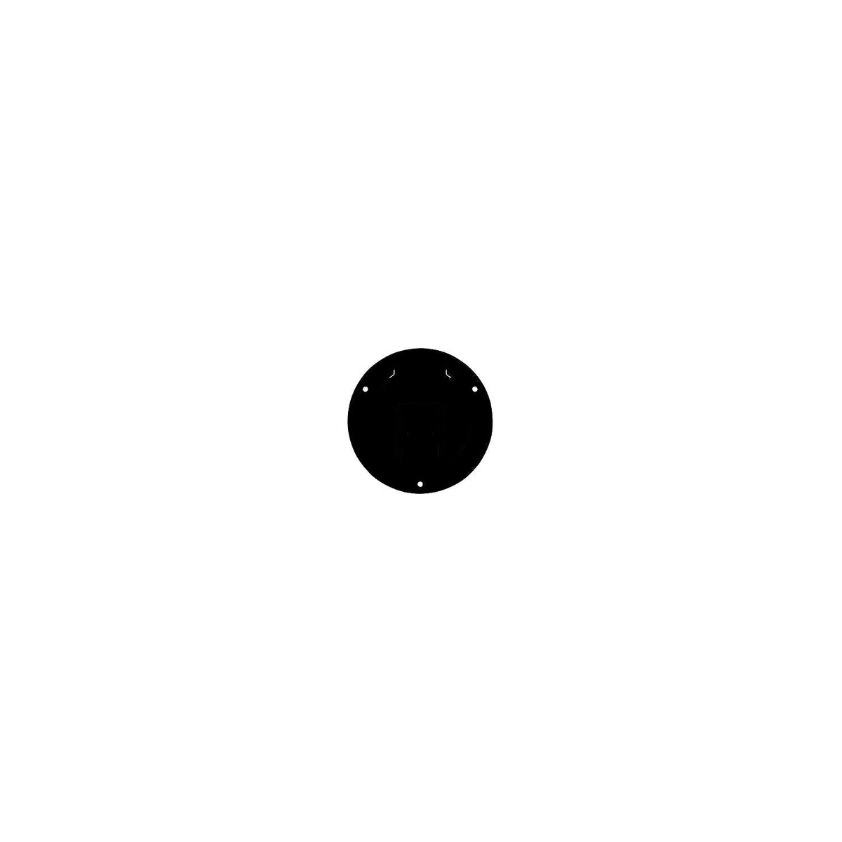 Basic Hatch Round Black finish -- 4.3" x 2.3" (Replaceable Lid) -Modern Boat Sales & Service