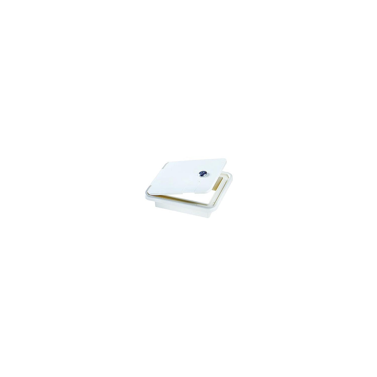 Locking Cable Hatch, Rectangular, Polar White -- 7.6" x 6.5" x 2" -Modern Boat Sales & Service