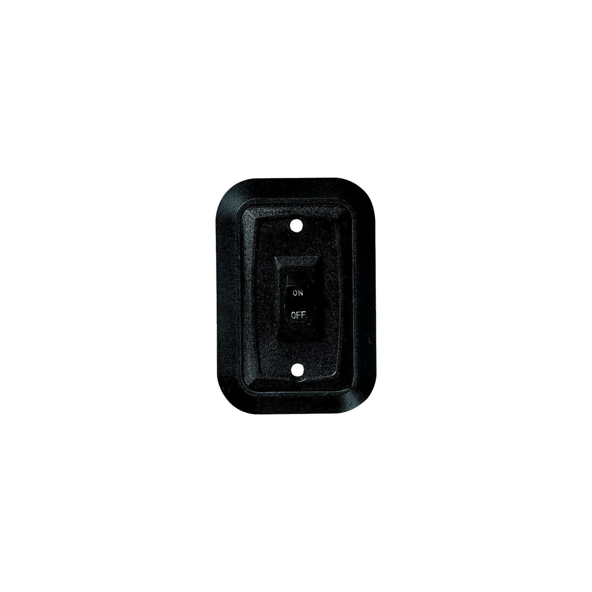 Wall Plate Switch, Black, Single, 3.53" x 2.39", On/Off - SPST - Includes Raised Bezel, Plate and Switch -Modern Boat Sales & Service
