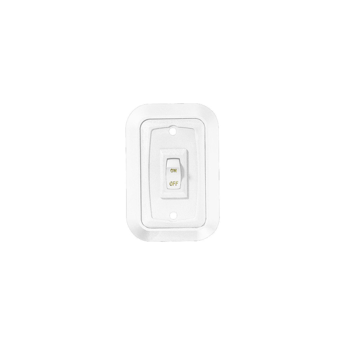 Wall Plate Switch, White, Single, 3.53" x 2.39", On/Off - SPST - Includes Raised Bezel, Plate and Switch -Modern Boat Sales & Service