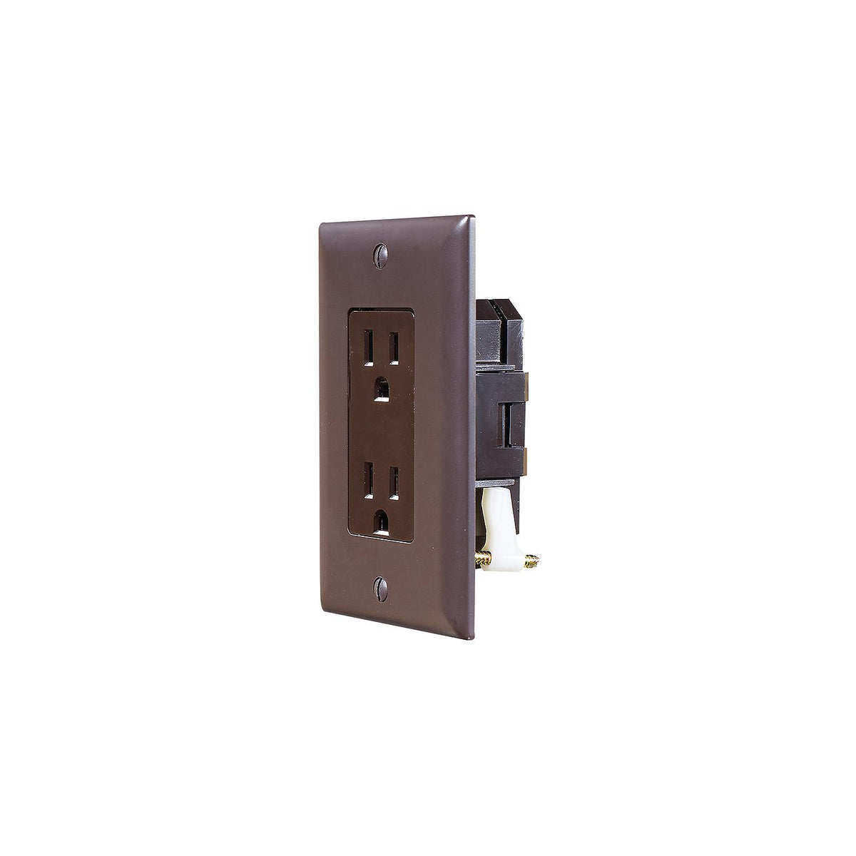 "Self Contained" Brown Dual Outlet w/Cover-Plate -Modern Boat Sales & Service