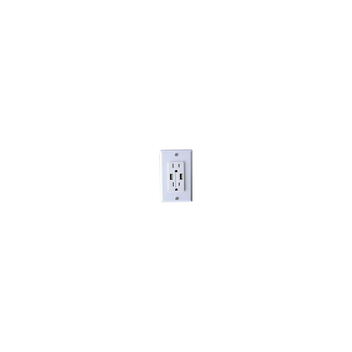AC Dual Outlet with Cover & 2 USB Charge Ports, White -Modern Boat Sales & Service