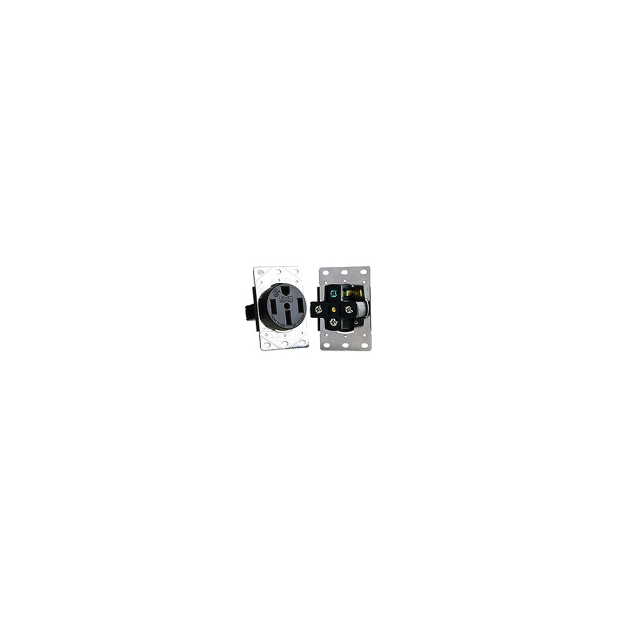 AC 50 Amp Flush Receptacle, in Plate -Modern Boat Sales & Service