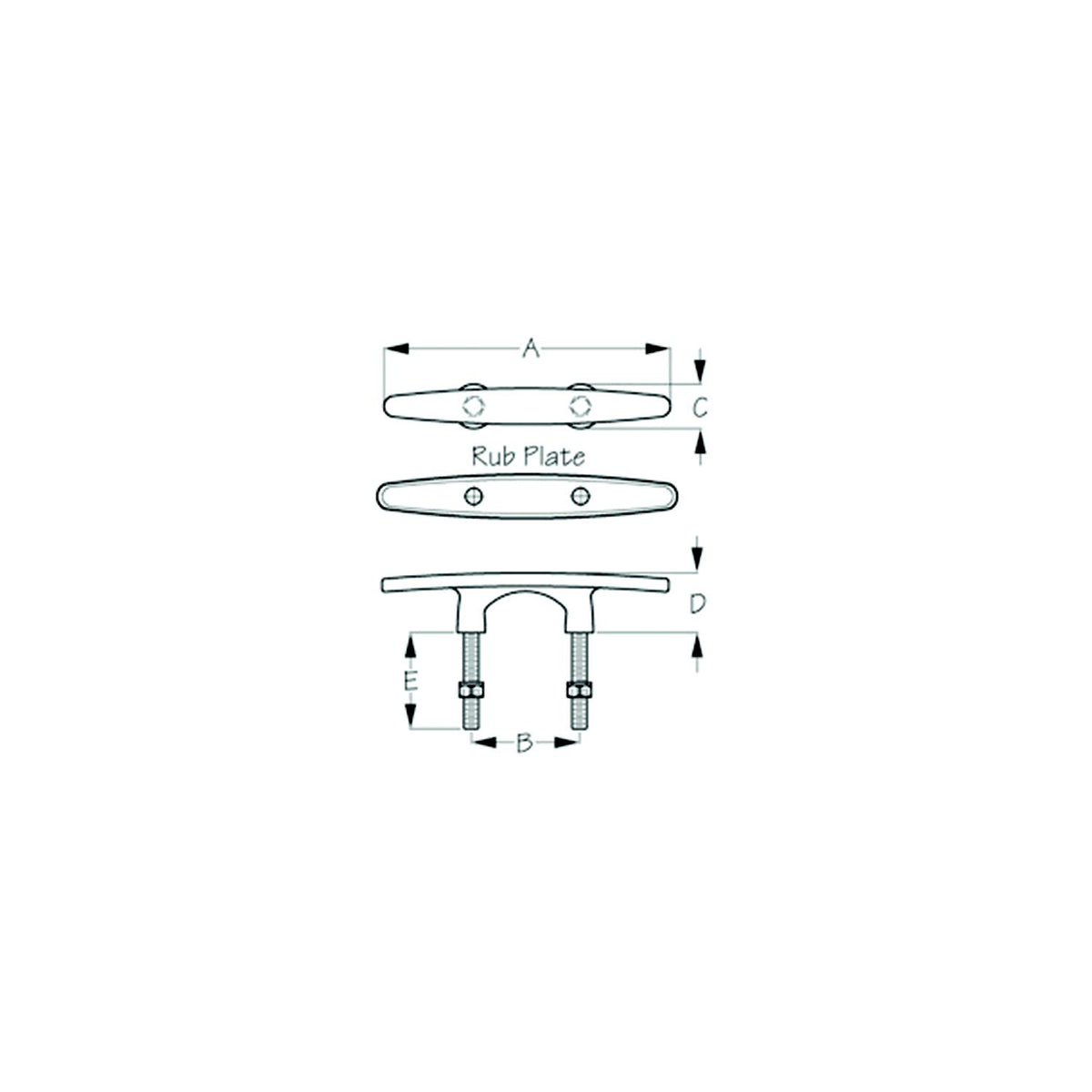 Sea-Dog 041856 Arch Stud Mount Stainless Steel Cleat, 6" Default Title -Modern Boat Sales & Service