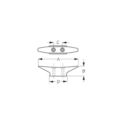 Sea-Dog 042103 Closed Base Brass Cleat, 3-3/16", Bulk Default Title -Modern Boat Sales & Service
