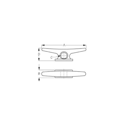 Sea-Dog 046210 Large Weldable Aluminum Cleat, 10" Default Title -Modern Boat Sales & Service