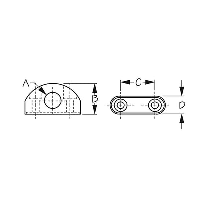 Fairlead 1/2" Nylon -Modern Boat Sales & Service