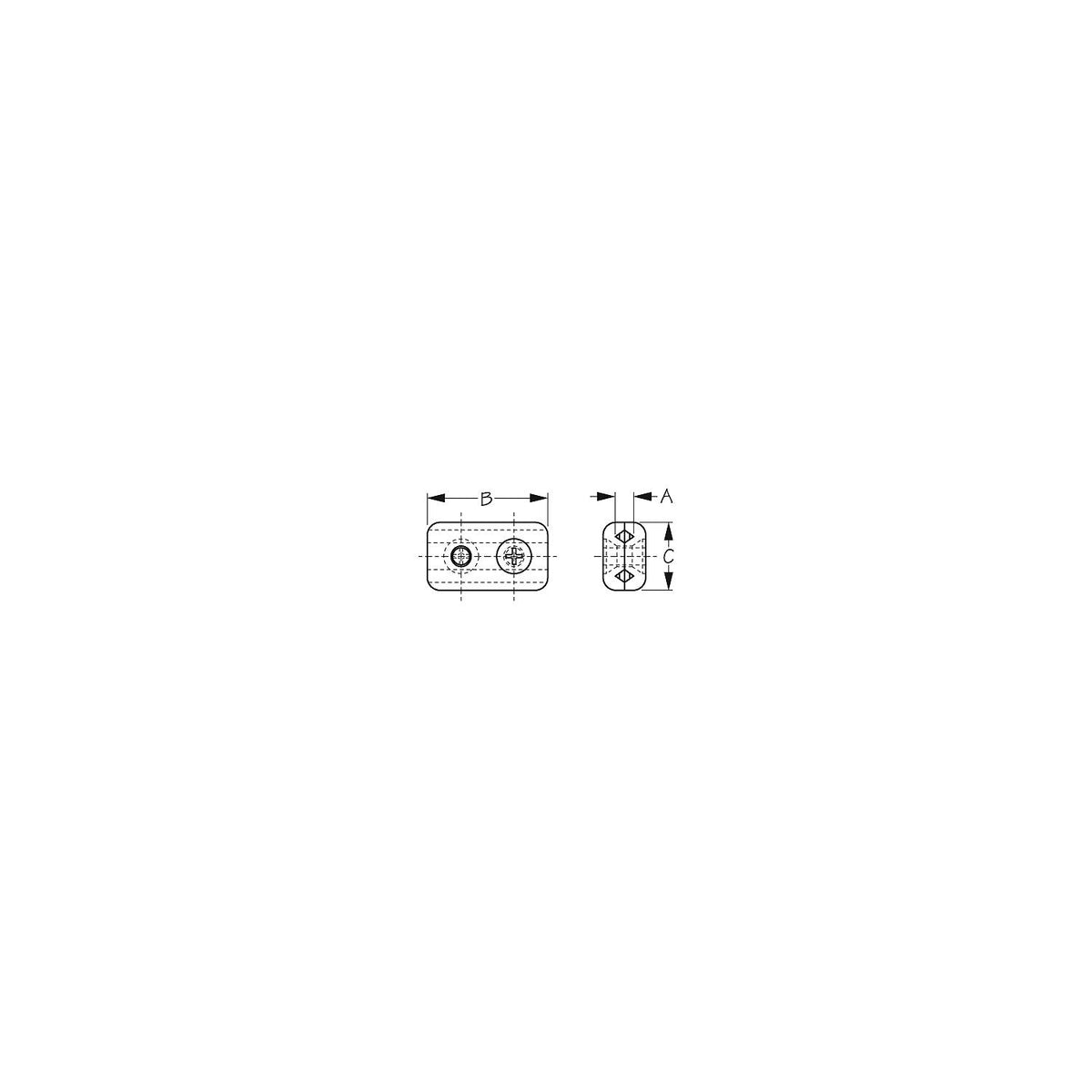 Chrome Plated Zinc Cable Clamp, Bulk Default Title -Modern Boat Sales & Service