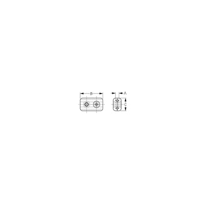 Chrome Plated Zinc Cable Clamp, Pair Default Title -Modern Boat Sales & Service