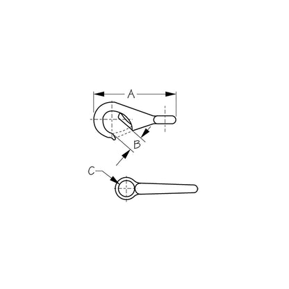 Seadog 1461231 Fast Eye Boat Snap, Stainless, Size 3 -Modern Boat Sales & Service