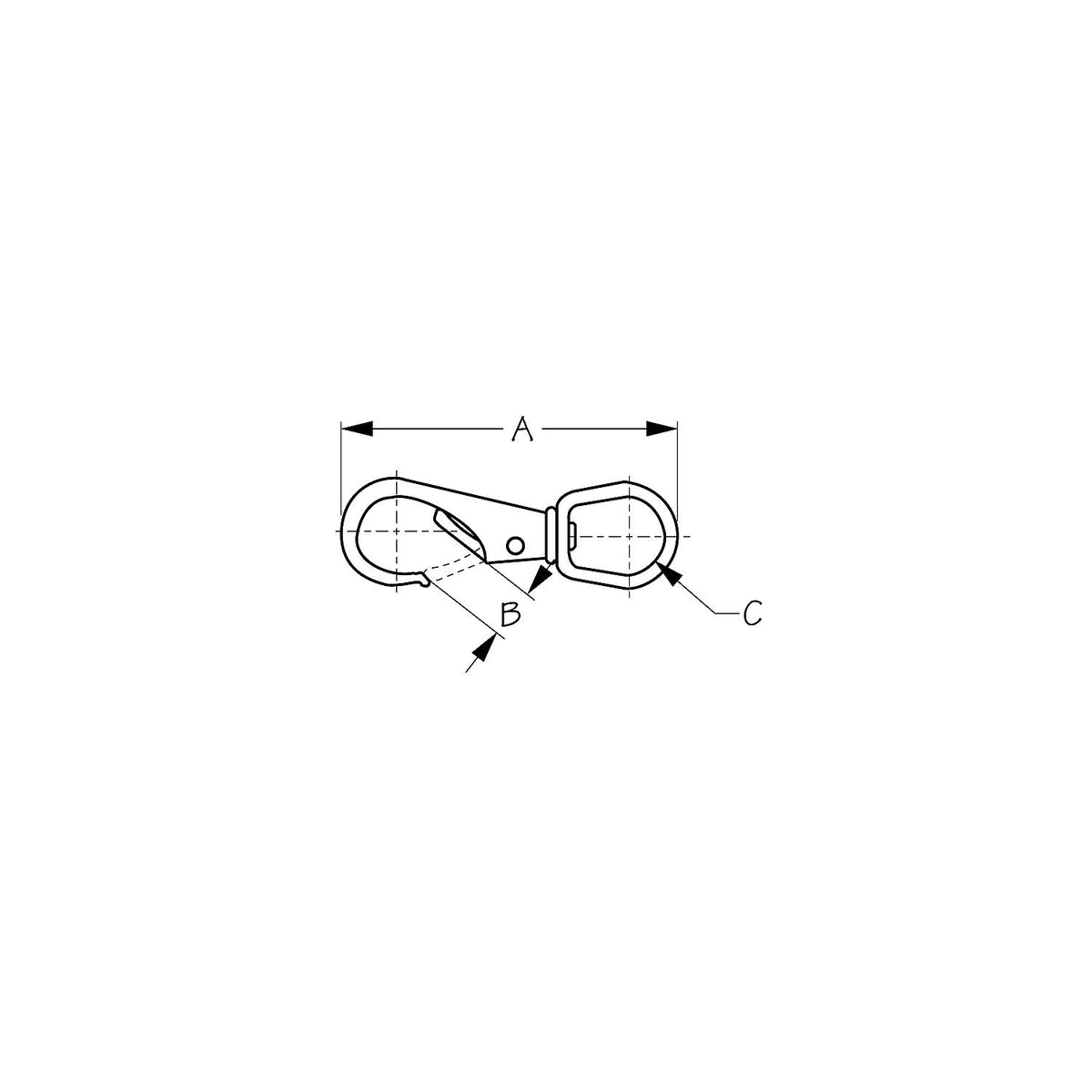 Sea-Dog 1461321 Swivel Eye Boat Snap, 3-7/8" Stainless Default Title -Modern Boat Sales & Service