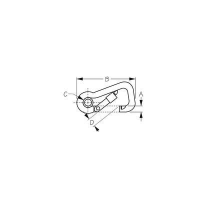 SeaDog 150108 Locking Asymmetrical Snap & Eye Insert, 316 Stainless Steel, 4" -Modern Boat Sales & Service