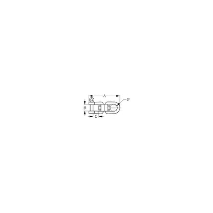 Sea-Dog 182210 Stainless Steel Eye & Jaw Swivel, 3/8" -Modern Boat Sales & Service